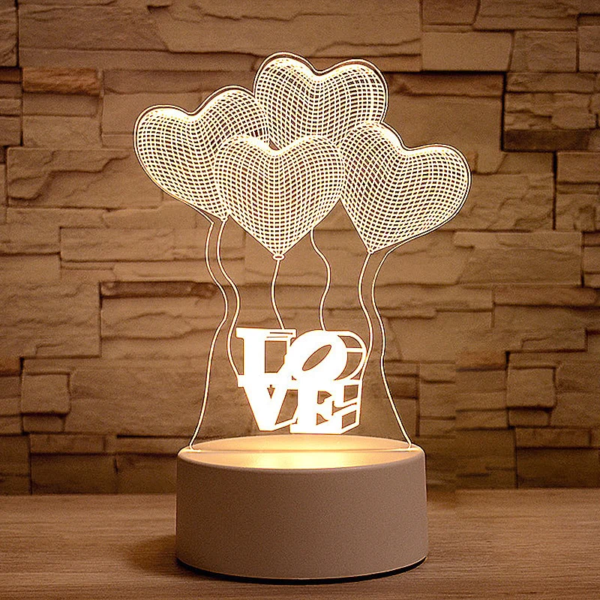 Romantic Love 3D Lamp