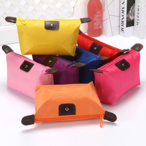 Portable Cosmetic Bag For Women Colorful Waterproof New Travel Dumpling Storage Bags Mini Cute Toiletry Makeup Tote Bags Purses